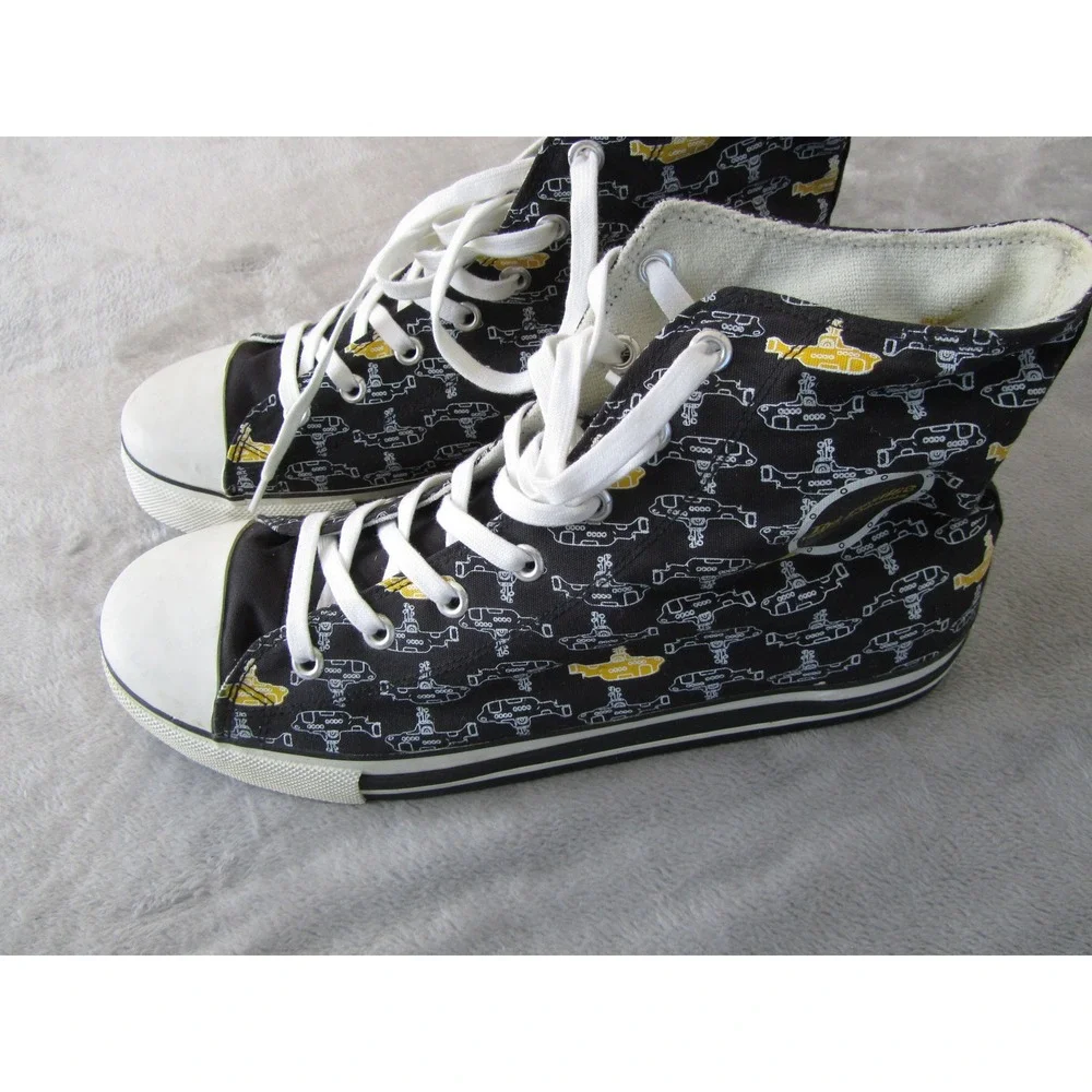 Ben Sherman The Beatles Yellow Submarine High Top Sneakers Mens‎ 13 Black Canvas